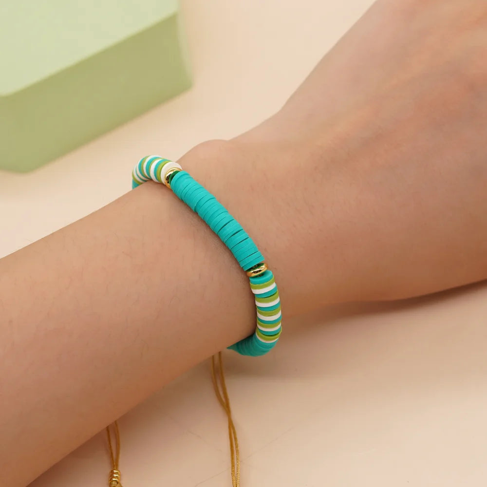 Colorful Heishi Bead Beach Bracelet