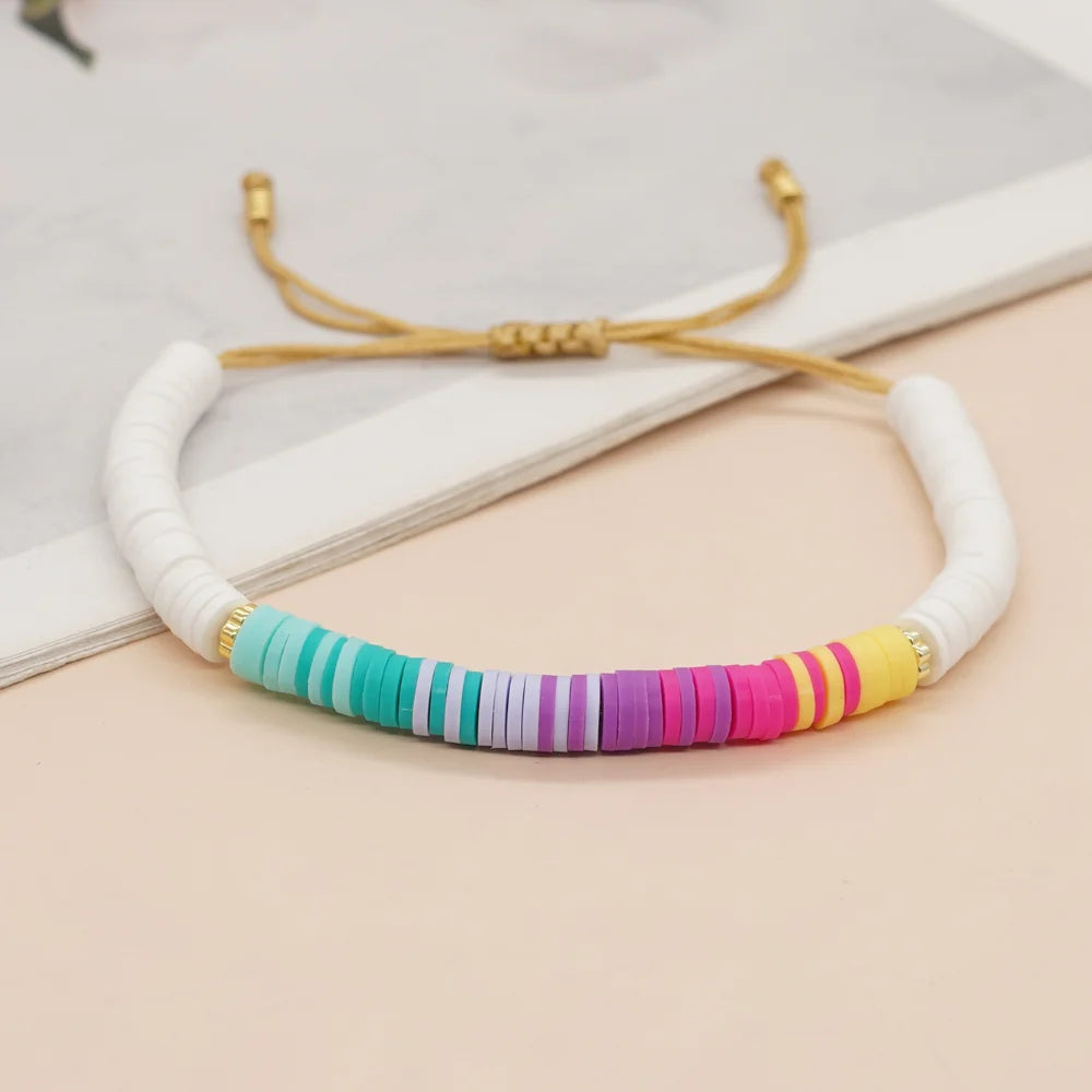 Colorful Heishi Bead Beach Bracelet