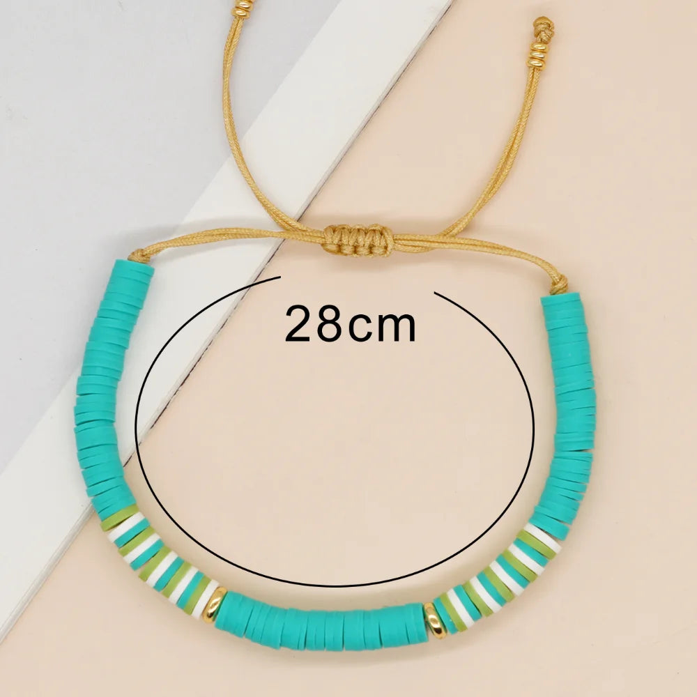Colorful Heishi Bead Beach Bracelet
