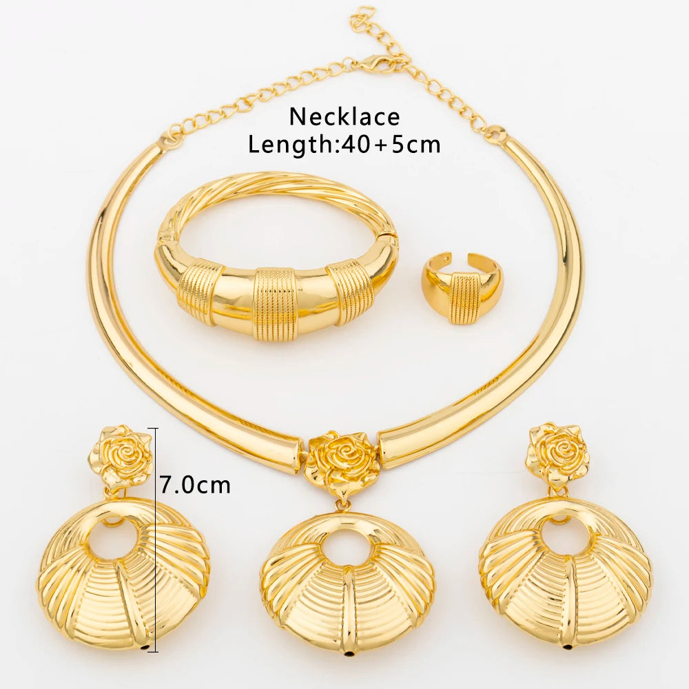 Gold Plated 18k African Jewelry Set