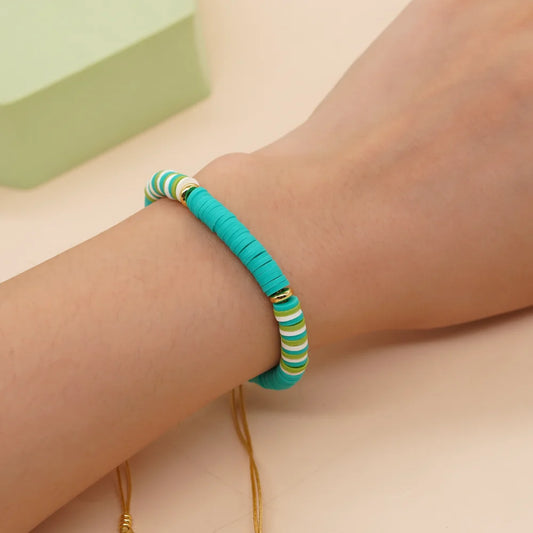 Colorful Heishi Bead Beach Bracelet