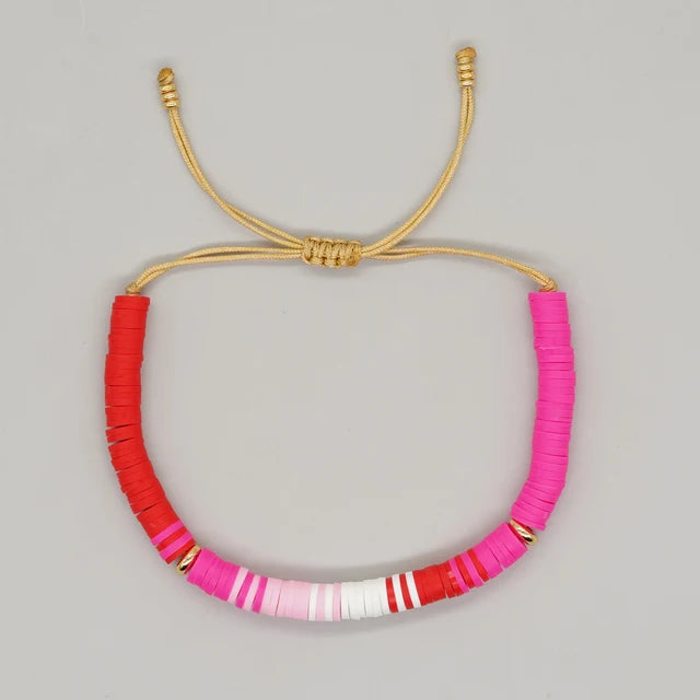 Colorful Heishi Bead Beach Bracelet