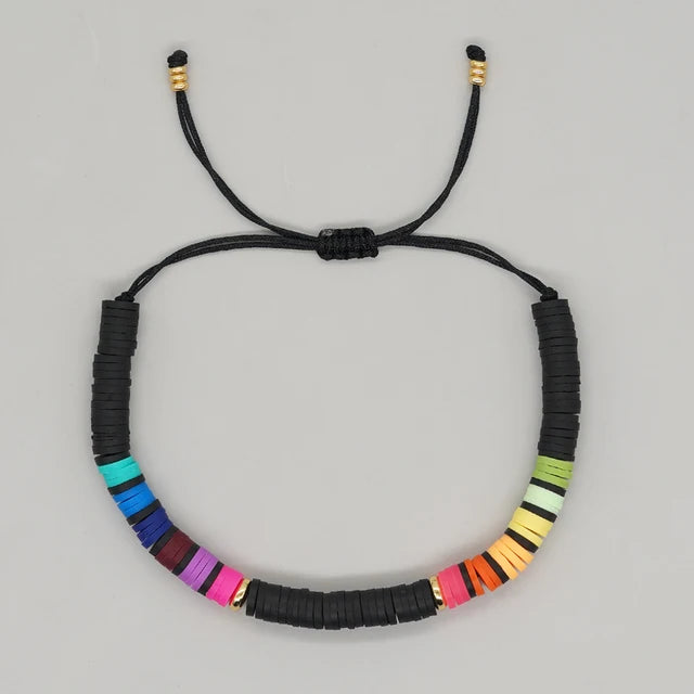 Colorful Heishi Bead Beach Bracelet